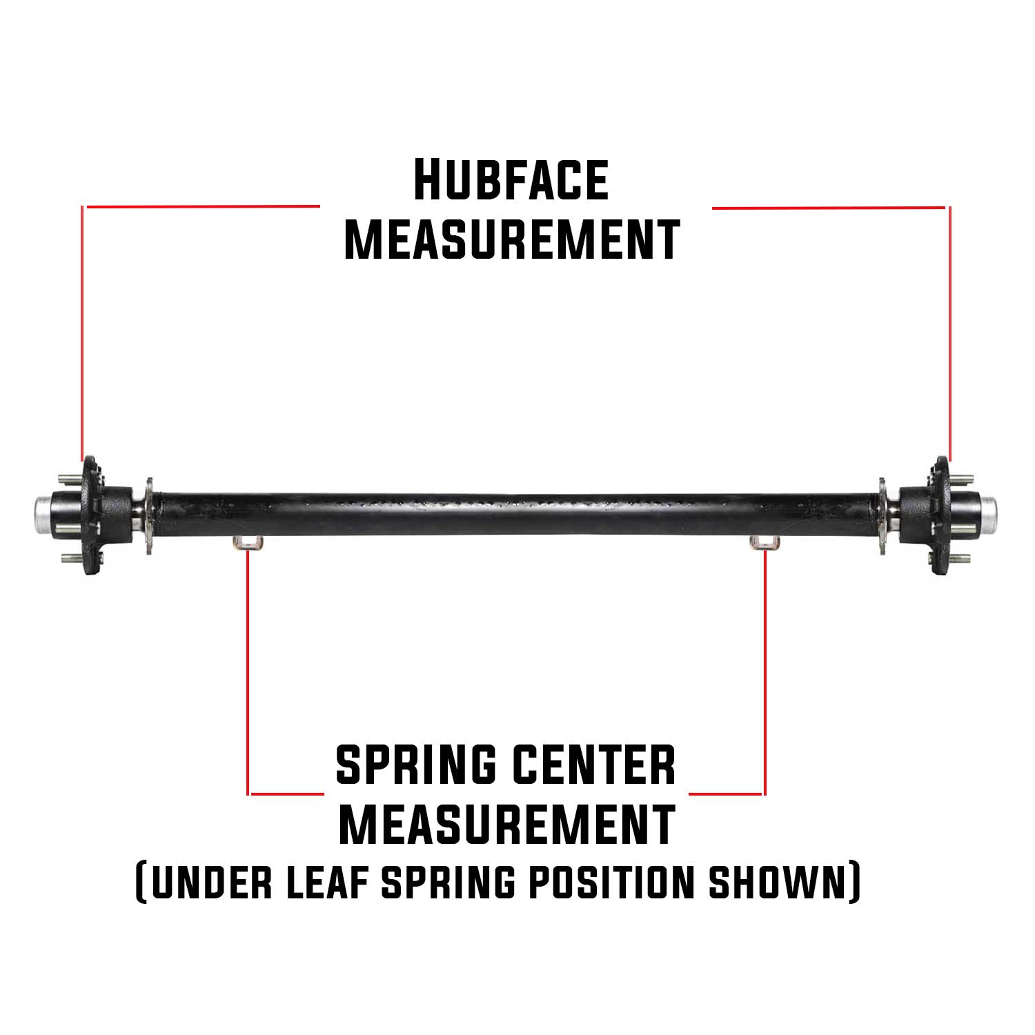 3500 lb Trailer Axle With Idler Hubs | Round Straight
