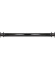 Front view of a 5,200 pound capacity round straight trailer axle with idler hubs.