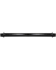 Front view of 7,000 pound capacity bare beam round straight trailer axle.