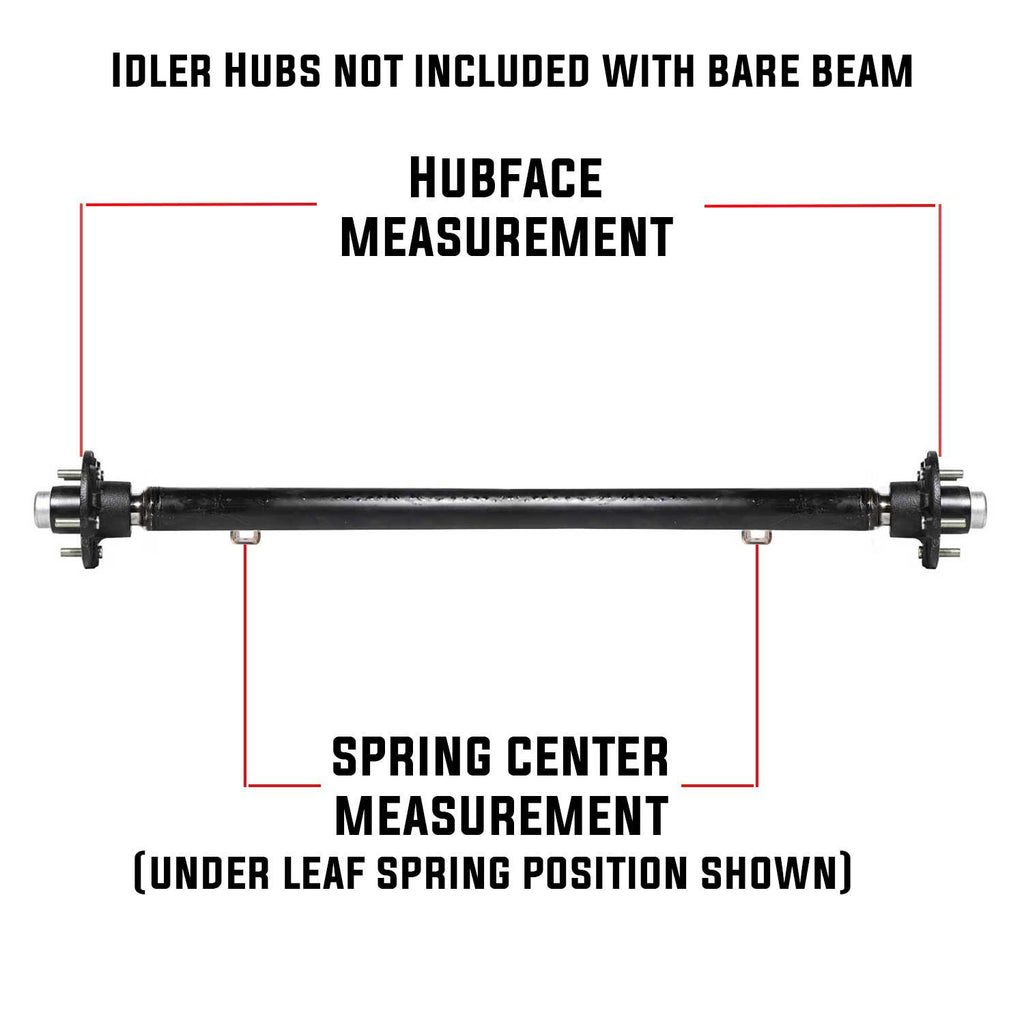 2000 lb Trailer Axle Bare Beam | Round Straight | Trailer Axle Store